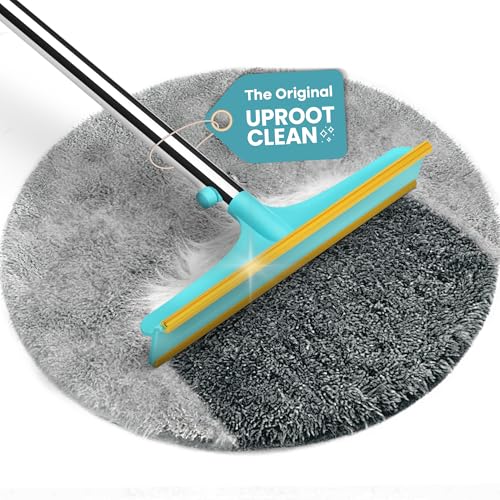 Uproot Cleaner Xtra Pet Hair Removal Tool: Reusable Carpet Rake with Telescopic 60' Handle - As...