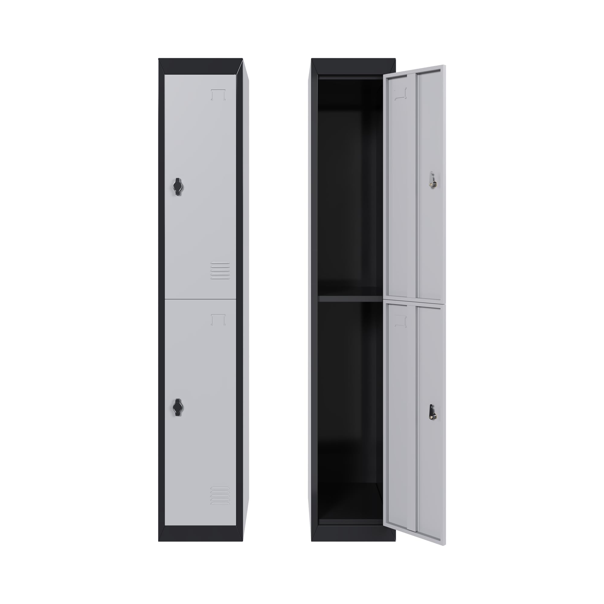 Spind Schrank, Mehrzweckschrank, Metallschrank, Abschließbarer, Aktenschrank Abschließbar Mit 1 Tür & 4 Einlegeböden, Büroschrank Für Ecke, Badezimmer, Gartenschrank Für Outdoor, 180 x 45 x 30cm