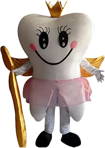Tooth Costume for Adults Dental Health Public Welfare Activity Halloween Party Toothbrush Mascot Unisex Costume
