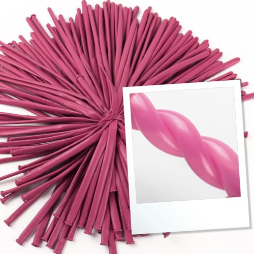 Image of Rose Pink Long Balloons - 260 Balloons for Balloon Arch & Party Decor, 100