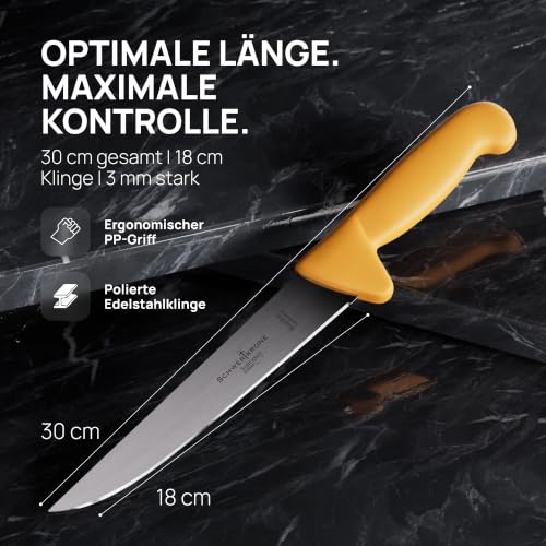 Schwertkrone® Metzgermesser Set 3-Teilig [MADE IN SOLINGEN - DE] - Schneidemesser - Solinger Küchenmesser Set - Kitchen Knife… – Ansicht 4
