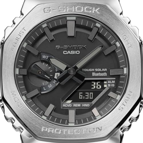 Casio G-Shock GM-B2100D-1ADR Stainless Steel Bezel Black Analog-Digital Dial Stainless Steel Solid Band Men's Watch Tough Solar Bluetooth G1270 - Image 6