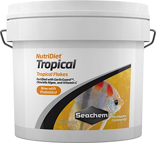Seachem NutriDiet Tropical Flakes - Probiotic Fish Food Formula with GarlicGuard 500g