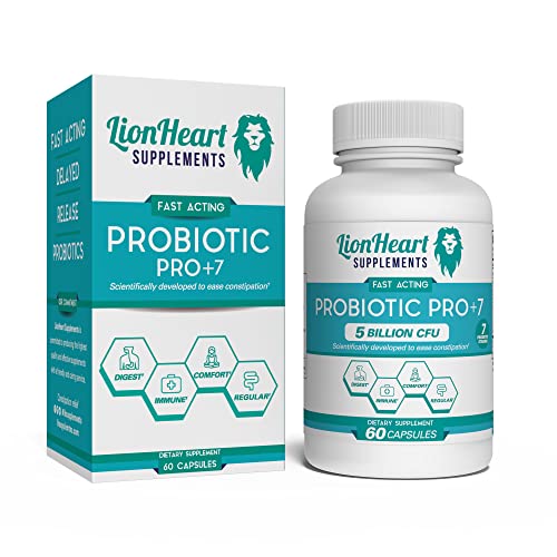Best Probiotic Supplement 7 strains 5 billion CFU by LionHeart
