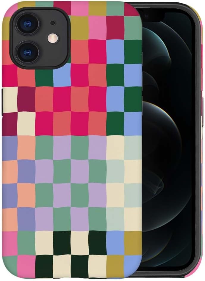 SEized Case Compatible with for iPhone 11,Colorful Checkerboard Phone Case for Girl Women Boy Men,Durable Protection Case for iPhone 11 Colorful Checkerboard iPhone 11
