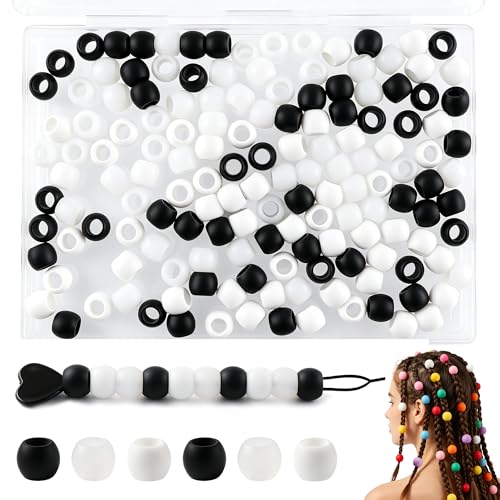 HHCFAST 12×14mm ���[�W�V���R���w�A�r�[�Y150�� �O�҂ݗp�A���a11mm�̌��t���\�t�g�V���R���|�j�[�r�[�Y �w�A�u���C�f�B���O��DIY�u���X���b�g�A�L�[�z���_�[�A�N���t�g����p (�~�b�N�X�����z���C�g�u���b�N)