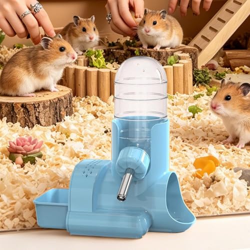 Botella de agua de jerbo sin goteo para chinchilla con jaula limpia 6