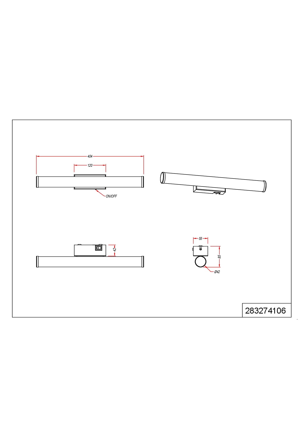 Trio Leuchten LED Badezimmer Wandleuchte Mattimo 283274106, Metall Chrom, Kunststoff Weiß, 4.3 Watt LED