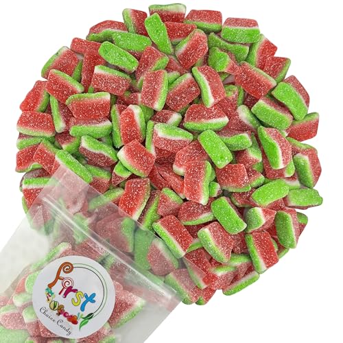 FirstChoiceCandy Gummy Fruit Candy (Sour Watermelon Wedge Slices, 2 Pound (Pack of 1))