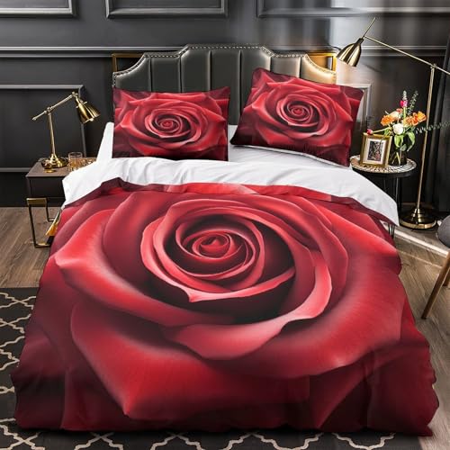 Housse de couette rose 3D pour lit simple chambre d'adolescent - 4