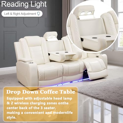 Electric recliner sofa set