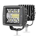 Triple Row LED Pods, SWATOW 4x4 2pcs 68W 3 inch LED Light Bar OSRAM LED Cubes Flood Spot Combo Beam Off Road Work Light Driving Fog Lamp for Truck Jeep Motorcycle SUV ATV Boat