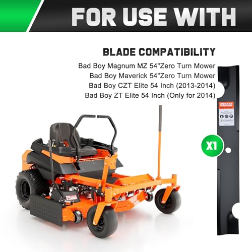Image of Grasscool 038-0005-00 54 inch Magnum MZ Zero Turn Mower Blades Compatible with Bad Boy Maverick ZTR ZT Elite 54 inch Lawnmower Replace for 038-0001-00