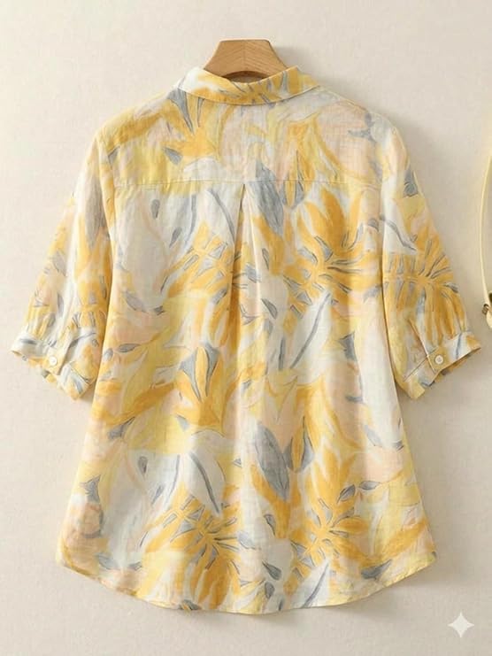 Image of URBAN OX Women's Casual Shirt - Stylish Printed Long Top for Women & Girls | Elegant Shirt for Women | Breathable Summer Tops for Women