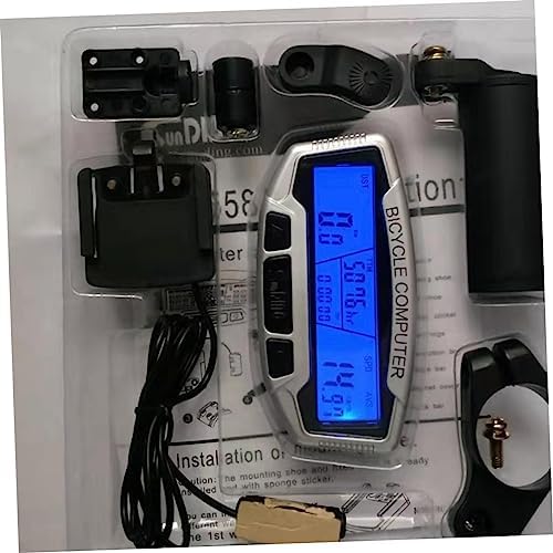 INOOMP Bikes for Men 1pc E-bikes Bicycle for Men Bike Distance Timer Solar Power Black Back Light Speedometer Tachometer Bike Wired Speedometer Odometer Wired Timer Miss Bike Odometer