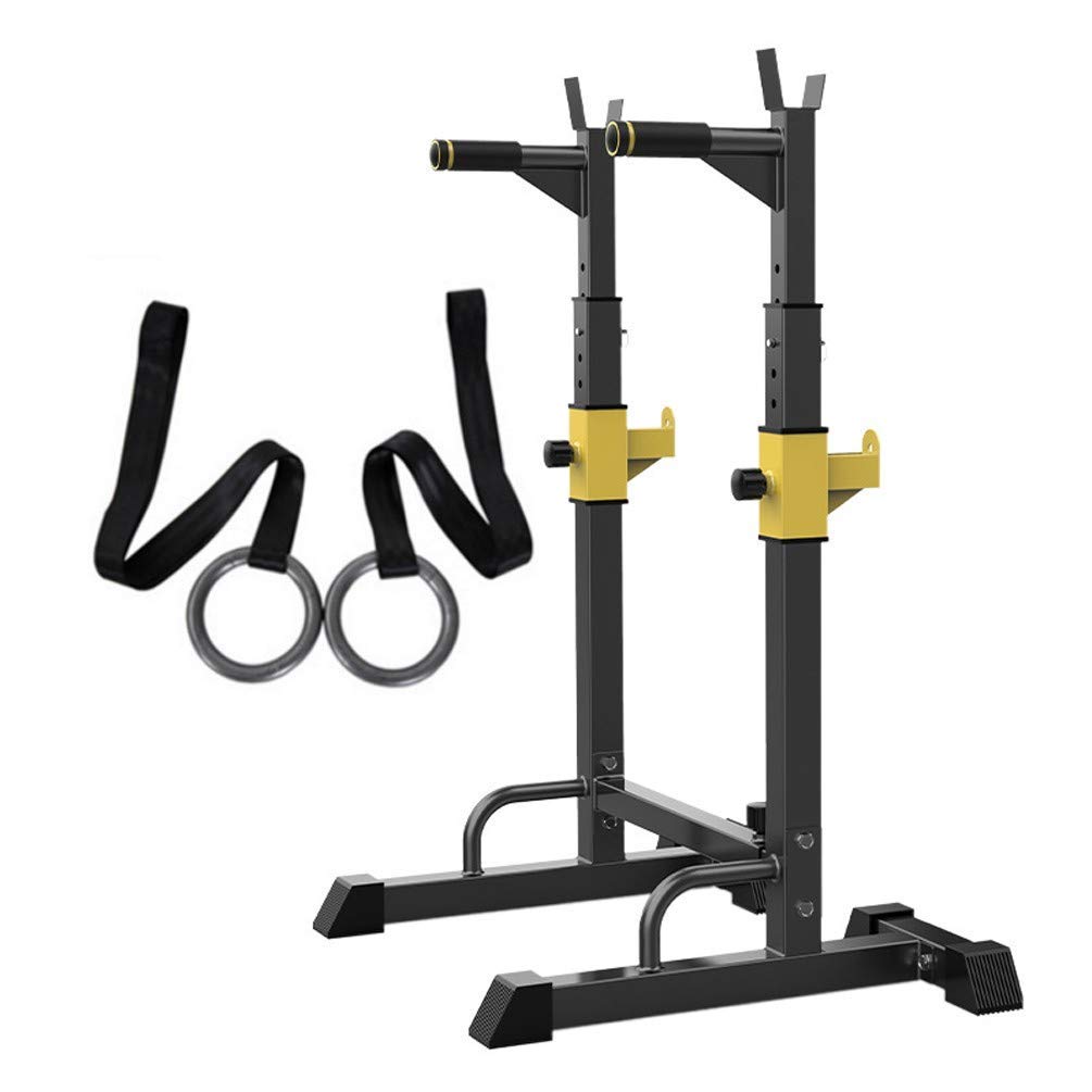 GaRcanMultifunction Barbell Bench Press Rack, Barbell Rack Squat Stand Adjustable Bench Press Rack Portable Dumbbell Rack for Full Body Workout Indoor Homewith Weight Bench