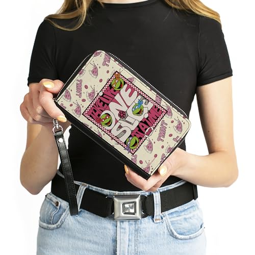 Buckle-Down Nickelodeon Wallet, Zip Around, Teenage Mutant Ninja Turtles Take Life One Slice at a Time, Vegan Leather4