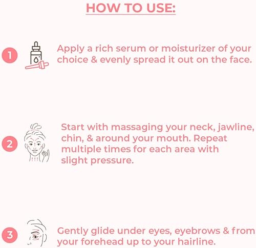 Miniatura 5 de BE SOULFULL Gua Sha, piedra natural de masaje facial para piel firme y brillante, para hombres y mujeres, 1 unidad (cuarzo rosa)