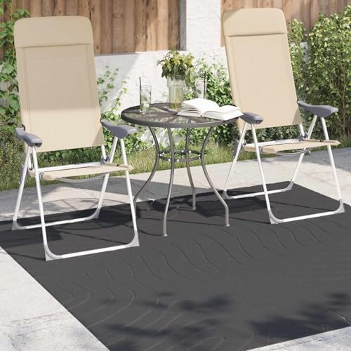 Tapis de salon antidérapant PALMERAS 200x200 carré anthracite doux