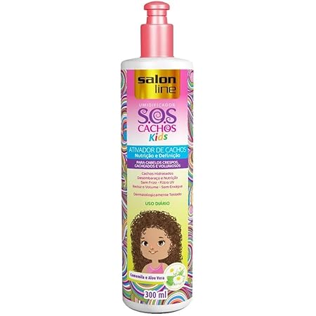 Amazon Com Salon Line Linha Tratamento Sos Cachos Kids Ativador De Cachos Nutricao E Definicao 300 Ml Treatment Kids Sos Curls Collection Nourishing Definition Curl Activator 10 14 Fl Oz Beauty Personal Care