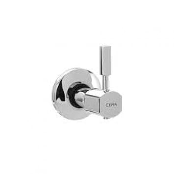 Cera Gayle F1014751 Brass Single Lever Exposed Part of Flush Cock (Silver)