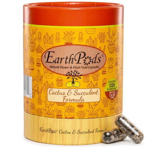 EarthPods® Organic Succulent & Cactus Fertilizer Spikes – 100 Plant Food Capsules - Made in USA
