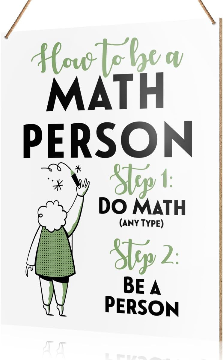 Amazon.com: UDNADKEX Funny Math Classroom Wall Sign Hanging Decor, How ...