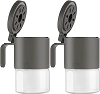 Vista 11 de Zuutii Tarros de vidrio para especias a prueba de humedad con cucharas, juego de 2 botellas de especias de 10 onzas / 10.1 fl oz, mini tarros