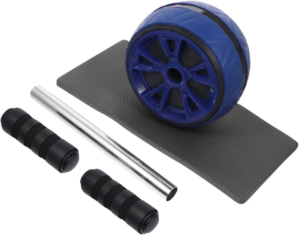2pcs Ab Roller Wheel with Knee Mat for Core and Upper Body Workout Fitness Equipment for Men and Women Abdominal and Fat Burning Exercise Tool