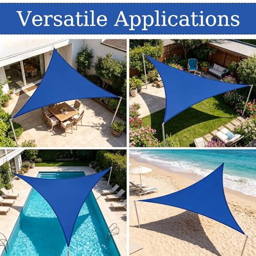 Toile d'ombrage triangle 3x3x3 imperméable protection UV pour extérieur