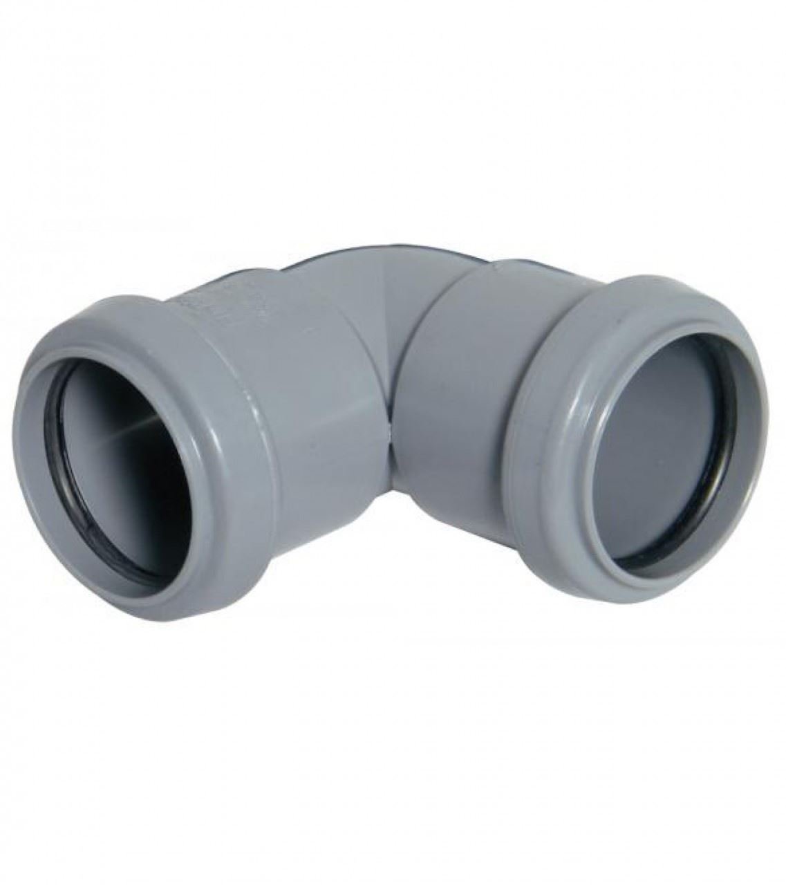 FLOPLAST 40mm Grey Pushfit Waste Pipe Knuckle - Bag of 5