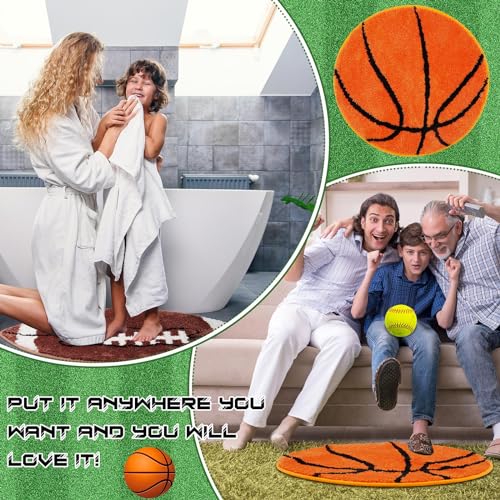 Tinideya 3 Pack Tapete Deportivo Suave Redondo Antideslizante miniatura 5