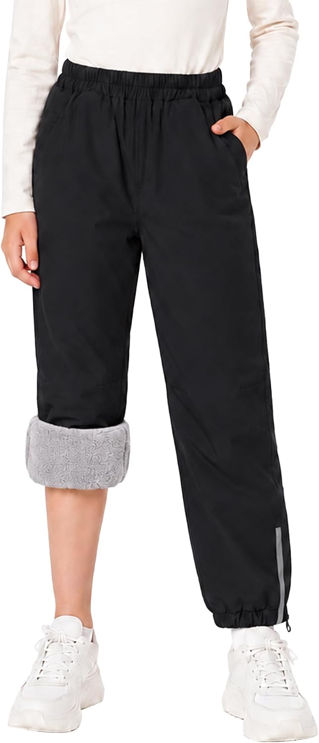 Happy Cherry Boys Girls Snow Pant Wind Resistant Warm Down Long Thick Winter Trousers Skiing Pants