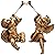 Design Toscano Christmas Decorations-Trumpeting Boy and Girl of St. Peters Square-Holiday Angel Statue, Set of 2, Gold, 2 Count