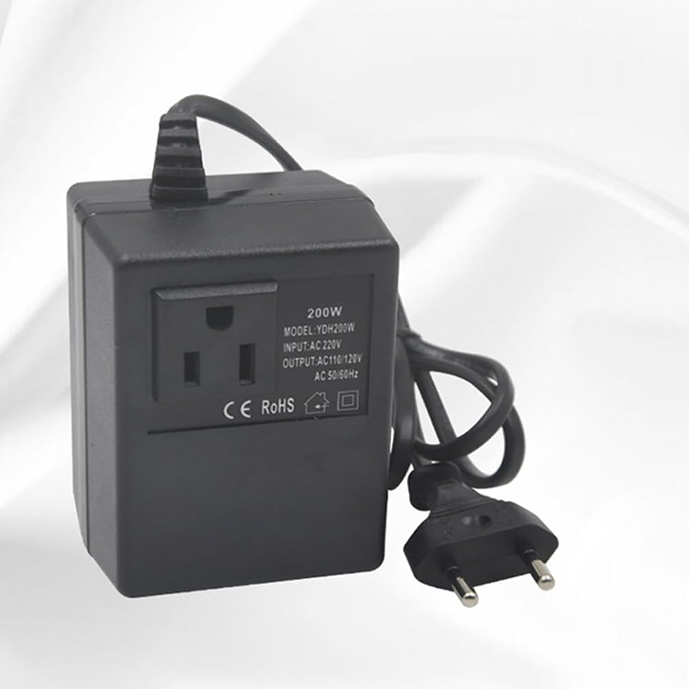 Transformateur de Puissance Régulateur de Tension Convertisseur de Tension 220 V à 110 V Transformateur Abaisseur Inverseur 200 W Prise UE