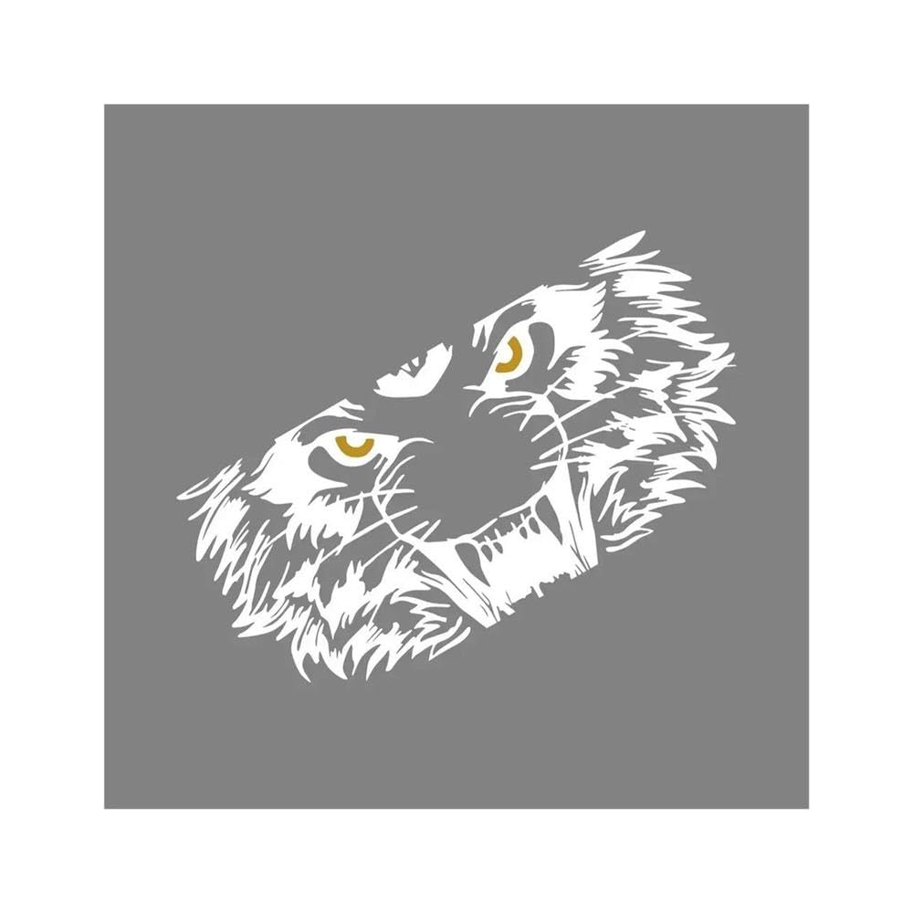 Bertdcx White Gold Auto Accessory Pickup Tailgate Stickers Tiger Graphics Car Decals(White Gold)