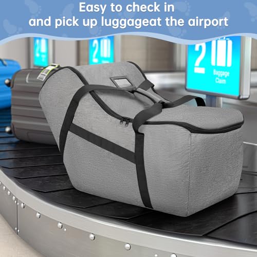 Image of Padded Car Seat Travel Bag for Airplane, Infant Car Seat Travel Bag Compatible with All Nuna Pipa Car Seat