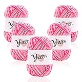 【Wolle zum Häkeln】 Garnpackung perfekt für Babykleidung, Schal, Mütze, Schal, Kleidung, Socken, Handschuhe, Kopfschmuck, Spielzeug, Herstellung von Plüschbällen und eine Vielzahl anderer Garnhandwerksprojekte. Wollgarn ideal für Anfänger, erfahrene Strickerinnen