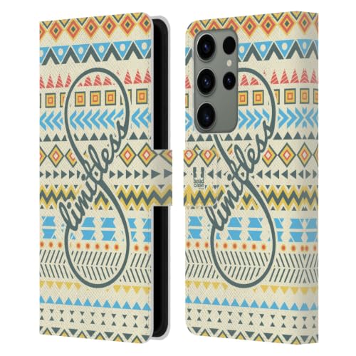 Carcasa de cuero tipo libro Azteca para Samsung Galaxy S23 Ultra 5G
