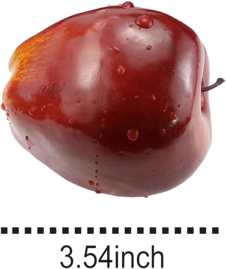 60 Pcs Fake Fruit Artificial Lifelike Simulation Red Home House Decor for Still Life Kitchen Decor