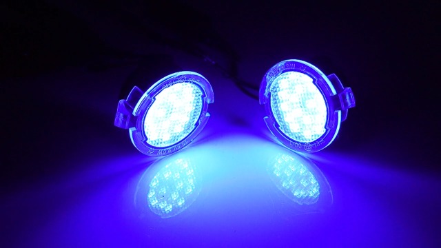 Amazon.com: iJDMTOY Ultra Blue LED Under Side Mirror Puddle Lights