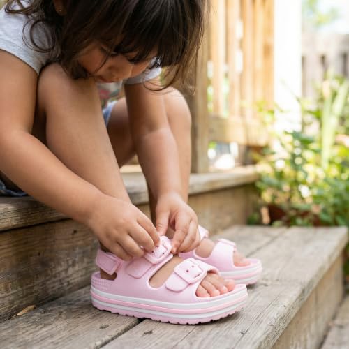 Image of Toddler Buckle Sandals Open Toe Water Sandal with Adjustable Back Strap for Boys Girls