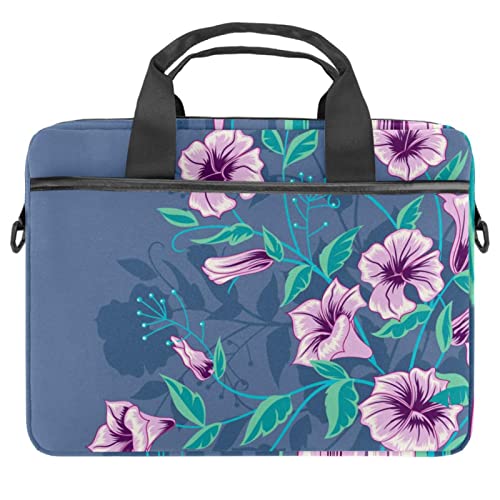 Sac ordinateur portable 13 pouces à fleurs violettes pour le bureau et l'université