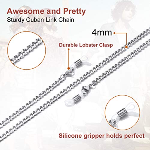 Glasses Chain For Men 28" Stainless Cuban Chain Eye Glasses Chains For Women #TOP3