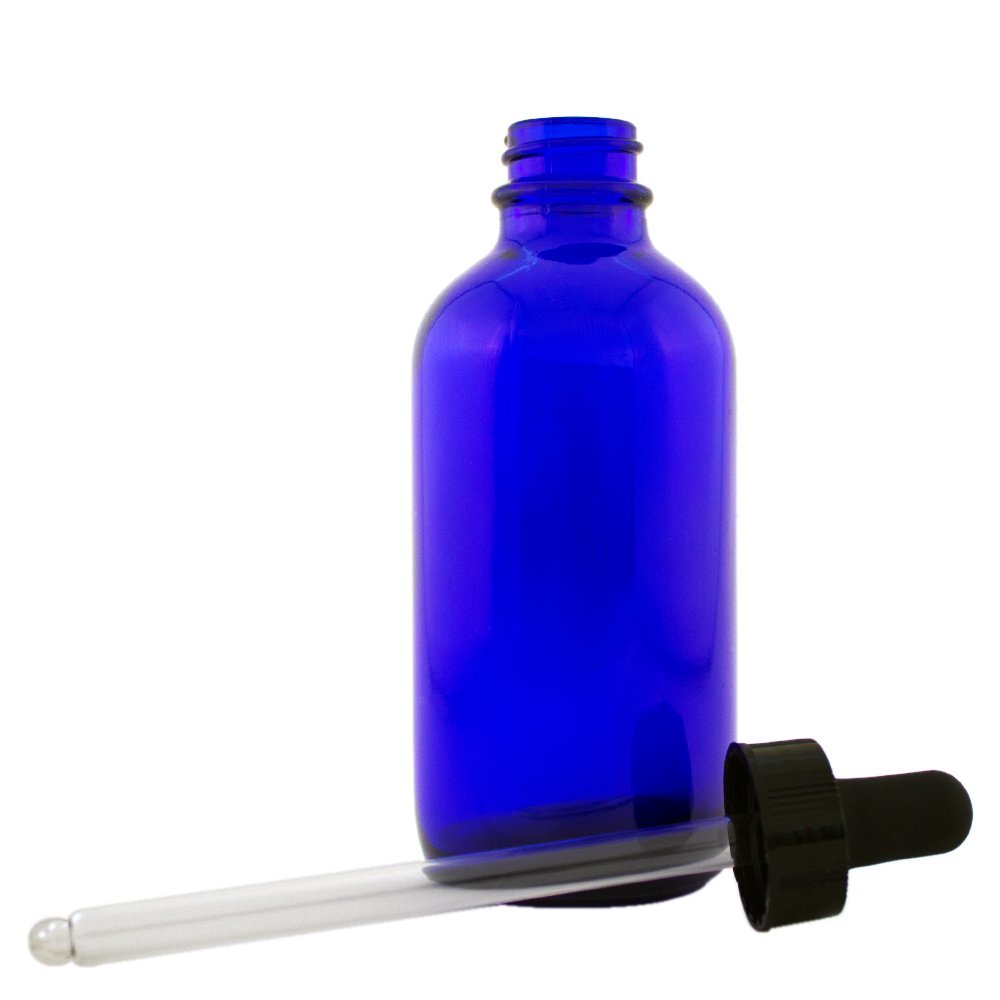 GreenHealth 4 fl oz Cobalt Blue Glass Bottle with Glass Dropper – Refillable, UV-Resistant, Leak-Proof – Ideal for Essential Oils, Aromatherapy, DIY Blends, Perfumes, and More (Single)