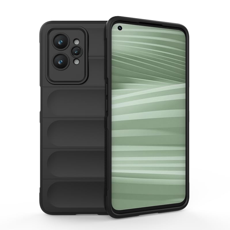 Glaxx Liquid Silicon Back Cover Case for Realme GT2 Pro 5G, Shockproof Military Grade Protection with Micro-Fibre Cloth On Inner Side and Built-in Anti-Slip Grip Back Cover [TPU|Black] (B0D59KPPWQ) Amazon Price History, Amazon Price Tracker