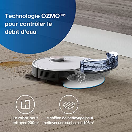 ECOVACS Deebot OZMO T8 Pure Aspirateur Robot Laveur, Navigation Laser dToF, Évitement d'obstacles, Cartographie Multi-étages, Zones de Nettoyage Personnalisées, 5200mAh, Autonomie de 260 Minutes - Image 5