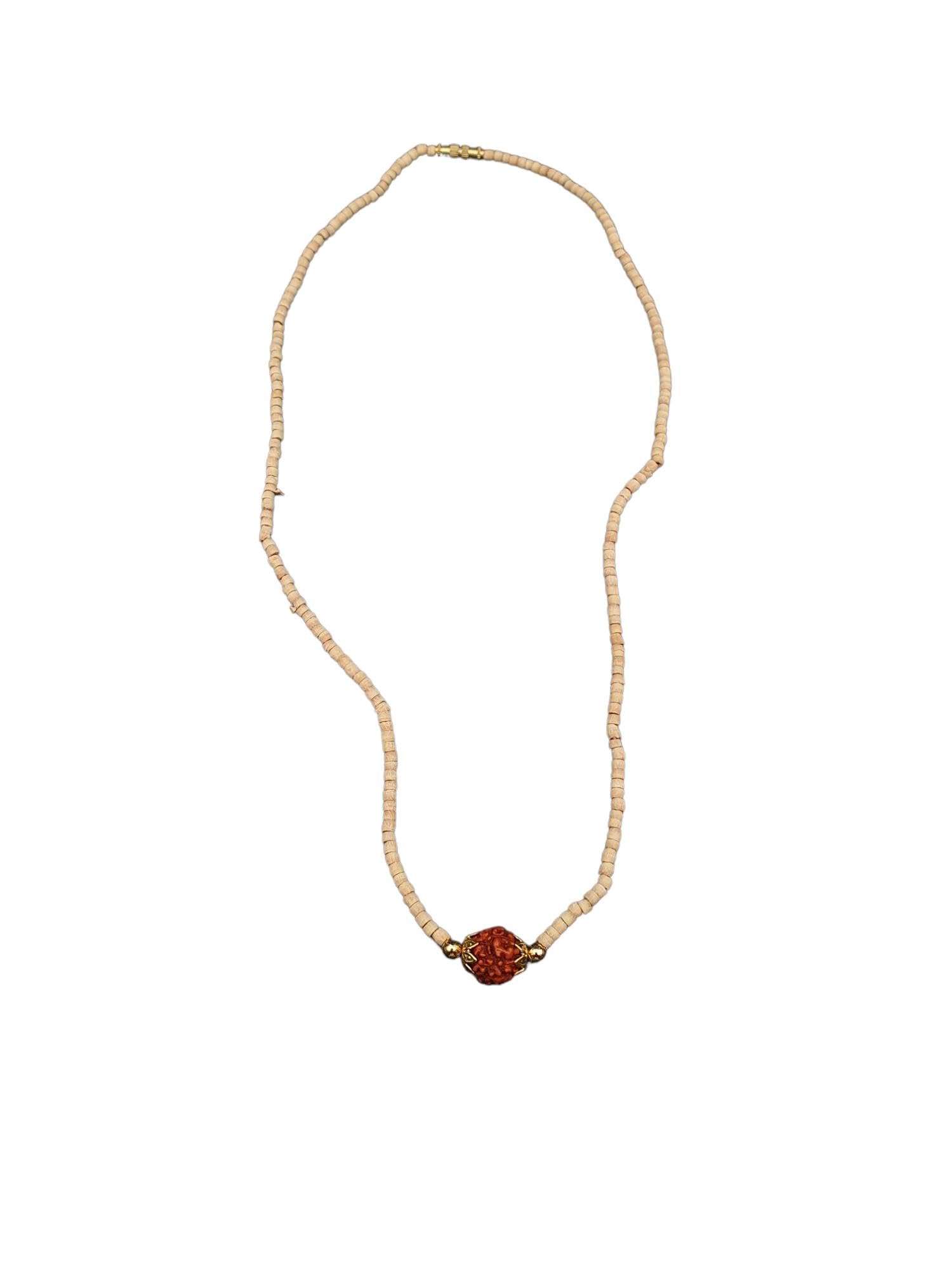 Dharmsaar Tulsi Mala With One Rudraksha For Neck Women Men Original,Natural One Panchmukhi Tulsi Kanthi Mala Small Beads,Five 5 Mukhi Rudraksh With Pure Tulsi Mala(Short) (B0D3HG2744) Amazon Price History, Amazon Price Tracker