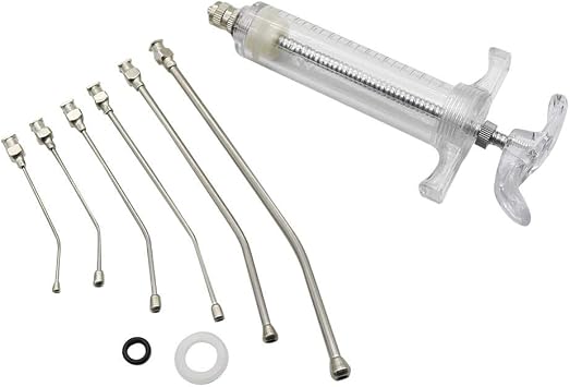 Bird Feeding Syringe Feeding Tubes for Baby Birds Parrot Hand Feeding Syringe with 6 Pcs Curved Gavage Tubes (50ML)