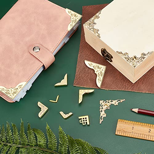 Coin de livre métal doré PH PandaHall pour personnaliser vos carnets de notes - 3